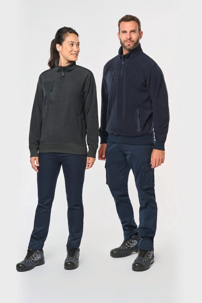 [WK905-ForestGreen-XS] WK905 - Polaire écoresponsable col zippé unisexe - ForestGreen (XS)