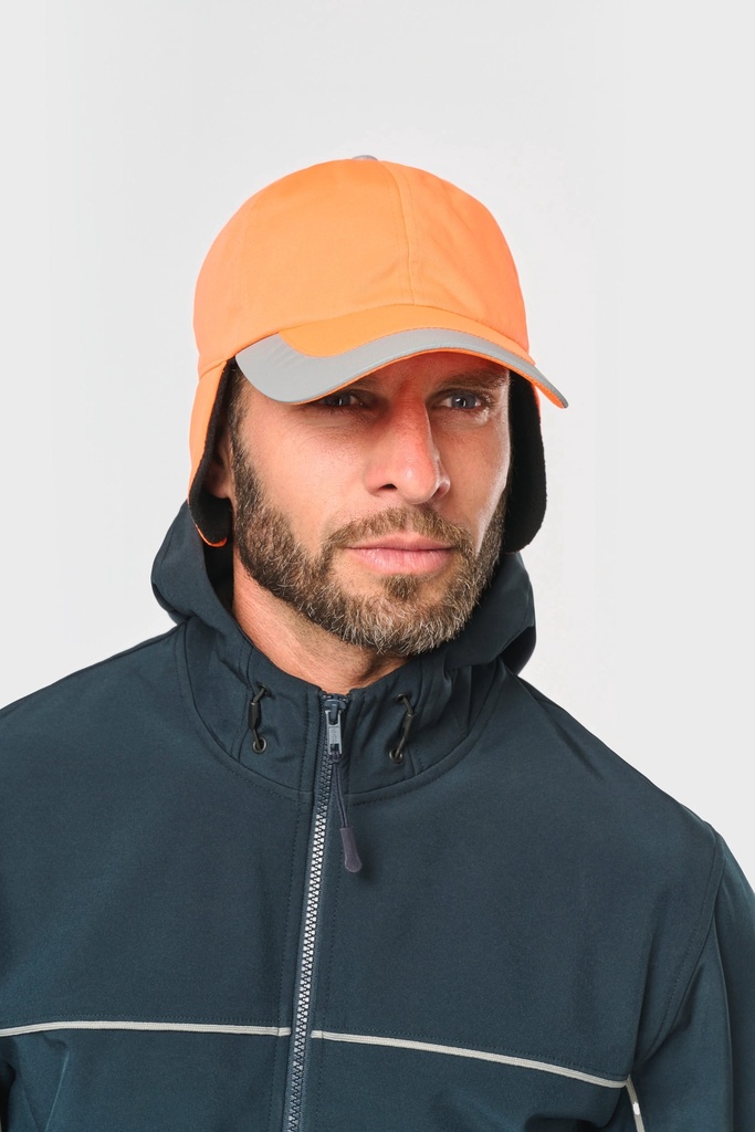 [WKP122-FluorescentYellow-OneSize] WKP122 - Casquette hiver fluorescente - 6 panneaux - FluorescentYellow