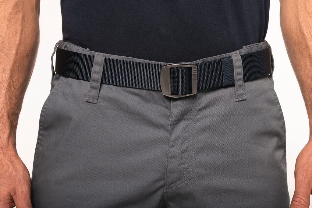 [WKP817-Navy_OldSilver-M/L] WKP817 - Ceinture ajustable - Navy_OldSilver (M/L)
