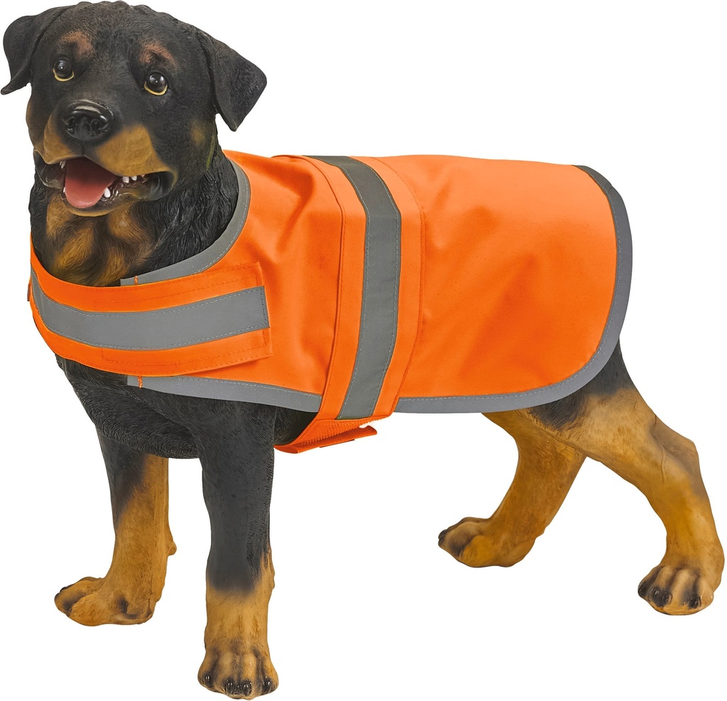 [YHVDW15-HiVisOrange-S] YHVDW15 - Gilet réfléchissant pour chien - HiVisOrange (S)