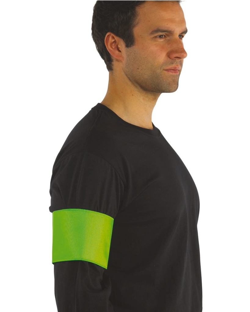[YHVW066-HiVisYellow-S/M] YHVW066 - Brassard large à imprimer - HiVisYellow (S/M)