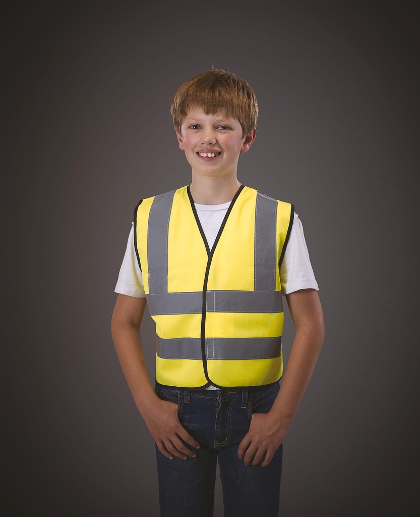 [YHVW100CH-HiVisOrange-S] YHVW100CH - Gilet haute visibilité enfant - HiVisOrange (S)