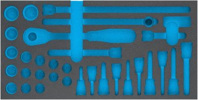 [163-352L] HAZET - Garniture en mousse souple bimatière