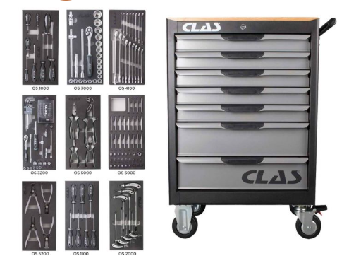 CLAS EG 7205 SERVANTE 7 TIROIRS + 172 OUTILS
