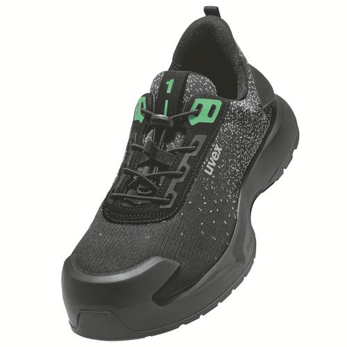 [6808.2-35] 68082 - uvex 1 x-craft Chaussures basses S1 PL  noir, vert Largeur 11 (35)