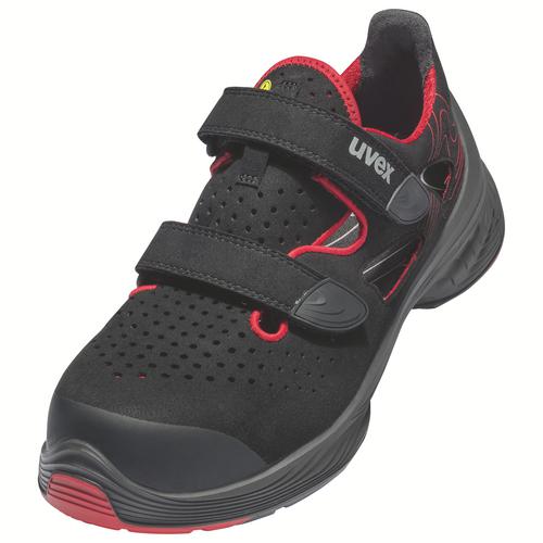 [6836.4-35] 68364 - uvex 1 G2 Sandales S1P  noir, rouge Largeur 14 (35)