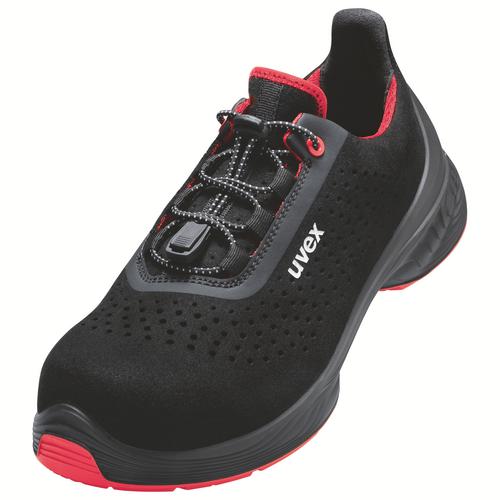 [6846.9-35] 68469 - uvex 1 G2 Chaussures basses S1  noir, rouge Largeur 12 (35)