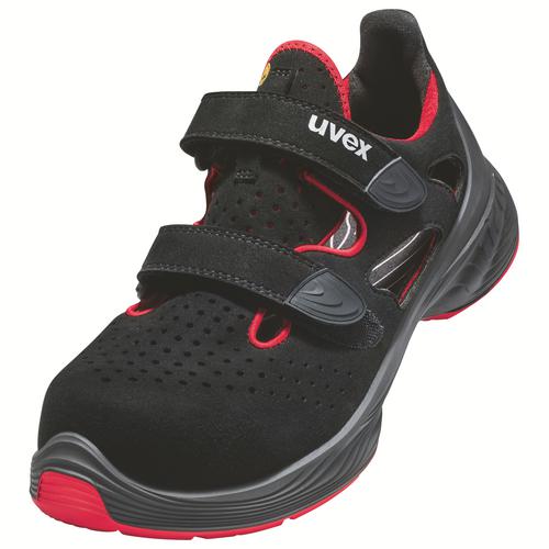 [6848.7-35] 68487 - uvex 1 G2 Sandales S1  noir, rouge Largeur 10 (35)