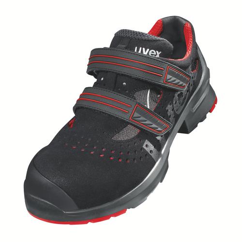 [8536.3-35] 85363 - uvex 1 Sandales S1P  noir, rouge Largeur 12 (35)