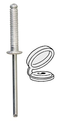[A0004732] GROOVED RIVET Ø 4 X 20 mm WITH WHITE CHAPO® FOR NUMBERPLATE